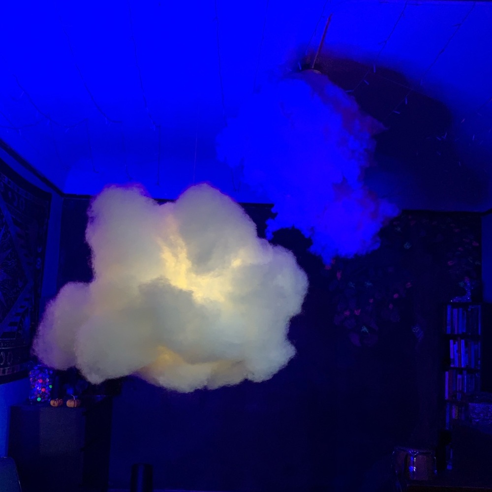 Cloud Lamp Decor recycled material - handmade OOAK